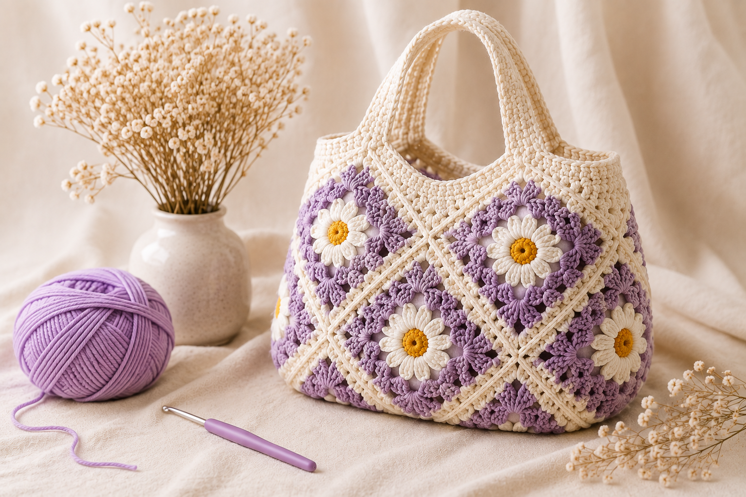 handmade bag- crochet product